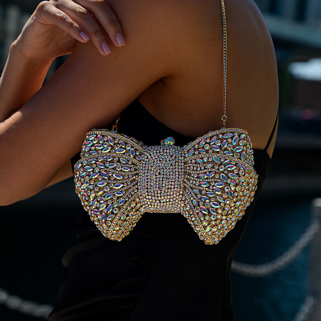 Fiorette Crystal Bow Clutch – FIORENE