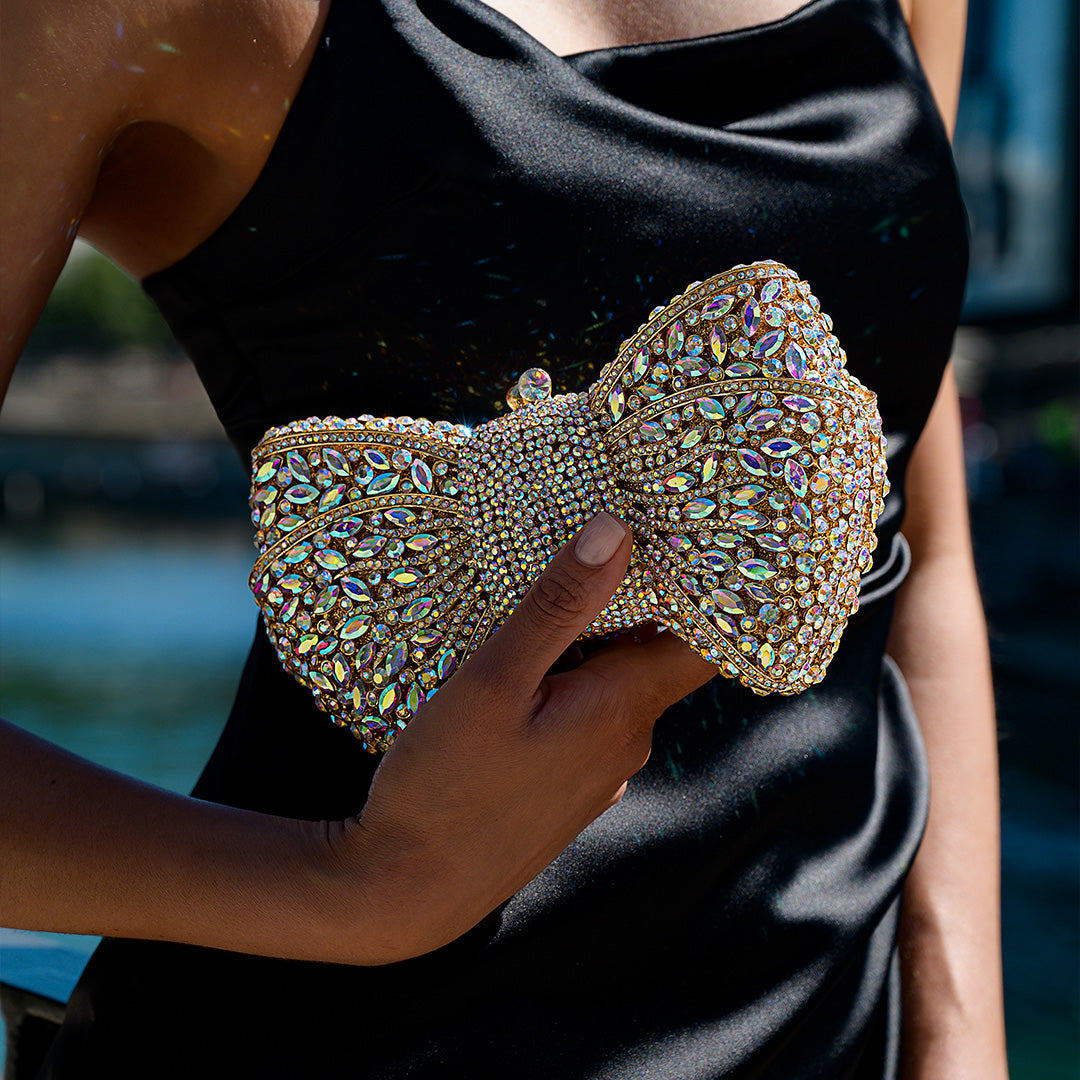 Fiorette Crystal Bow Clutch – FIORENE
