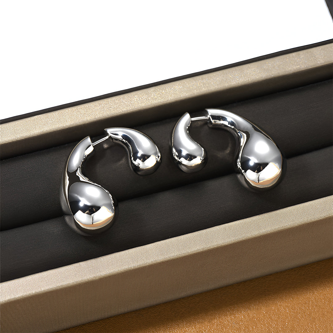 Golden Duo Drops Earrings – FIORENE