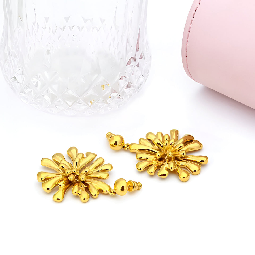 Golden Burst Earrings – FIORENE