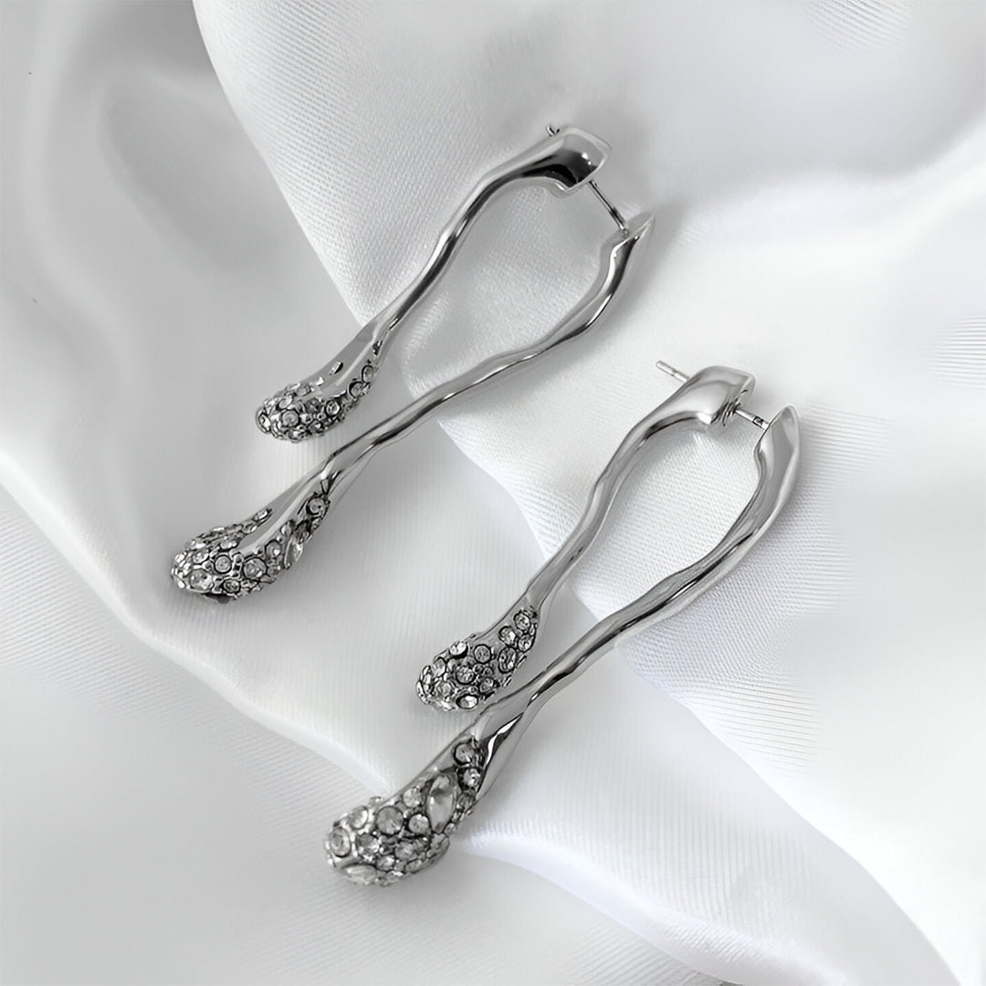 Golden Dewdrop Drop Earrings – FIORENE
