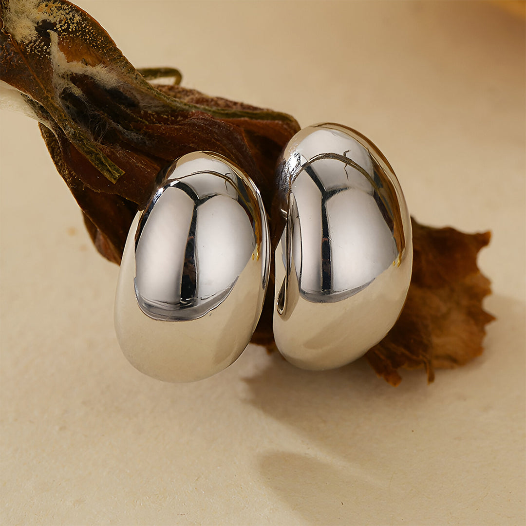 Soft Gold Dome Earrings – FIORENE