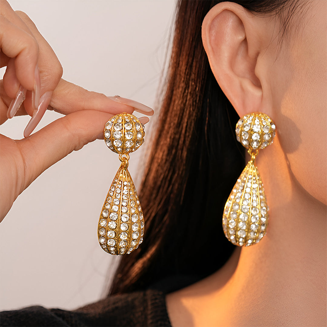 Gilded Raindrop Earrings – FIORENE