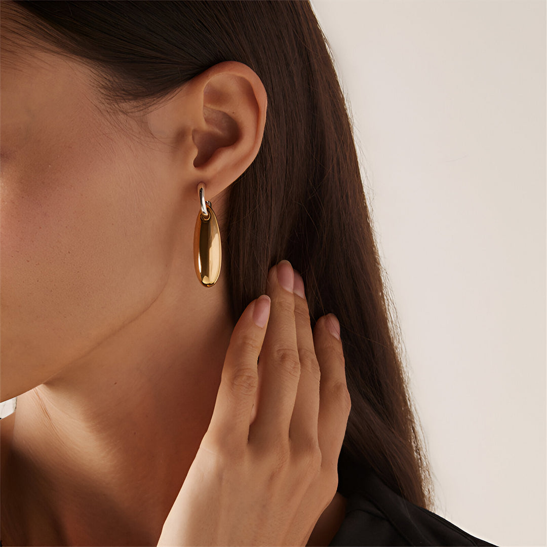 Dual Shine Drop Earrings – FIORENE
