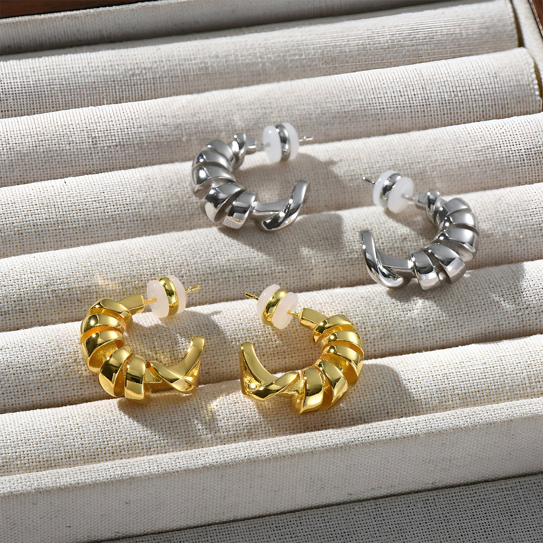 Golden Ribbon Hoops – FIORENE