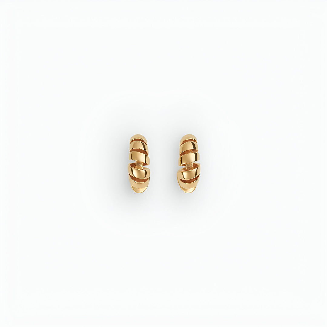 Golden Ribbon Hoops – FIORENE