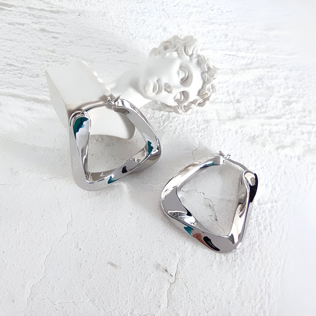 Silver Flow Earrings – FIORENE