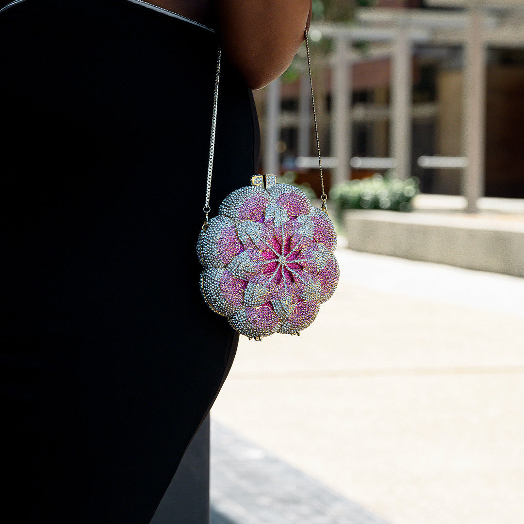 Camélia Crystal Bloom Clutch – FIORENE