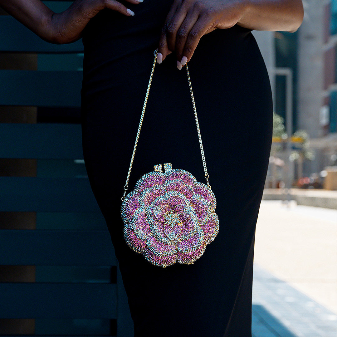 Camélia Crystal Bloom Clutch – FIORENE