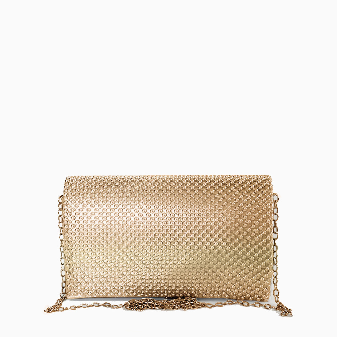 Golden Mesh Crossbody Bag - FIORENE