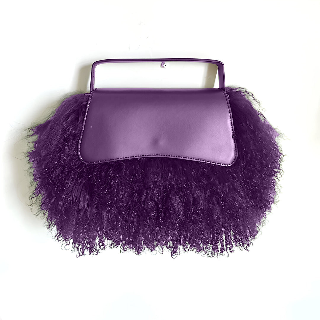 Violet Whisper Feather Clutch – FIORENE