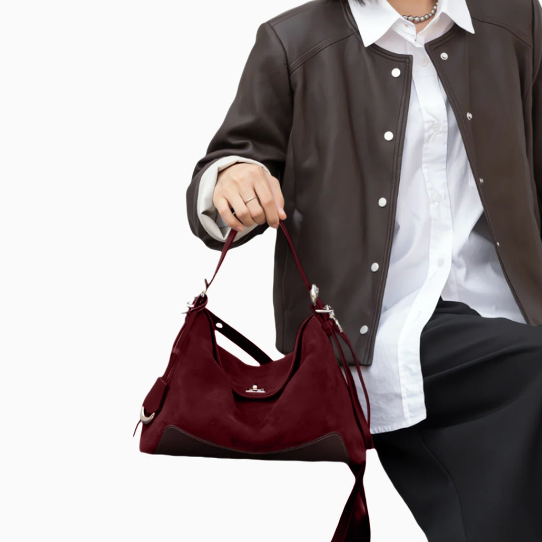 Velvet Charm Shoulder Bag - FIORENE