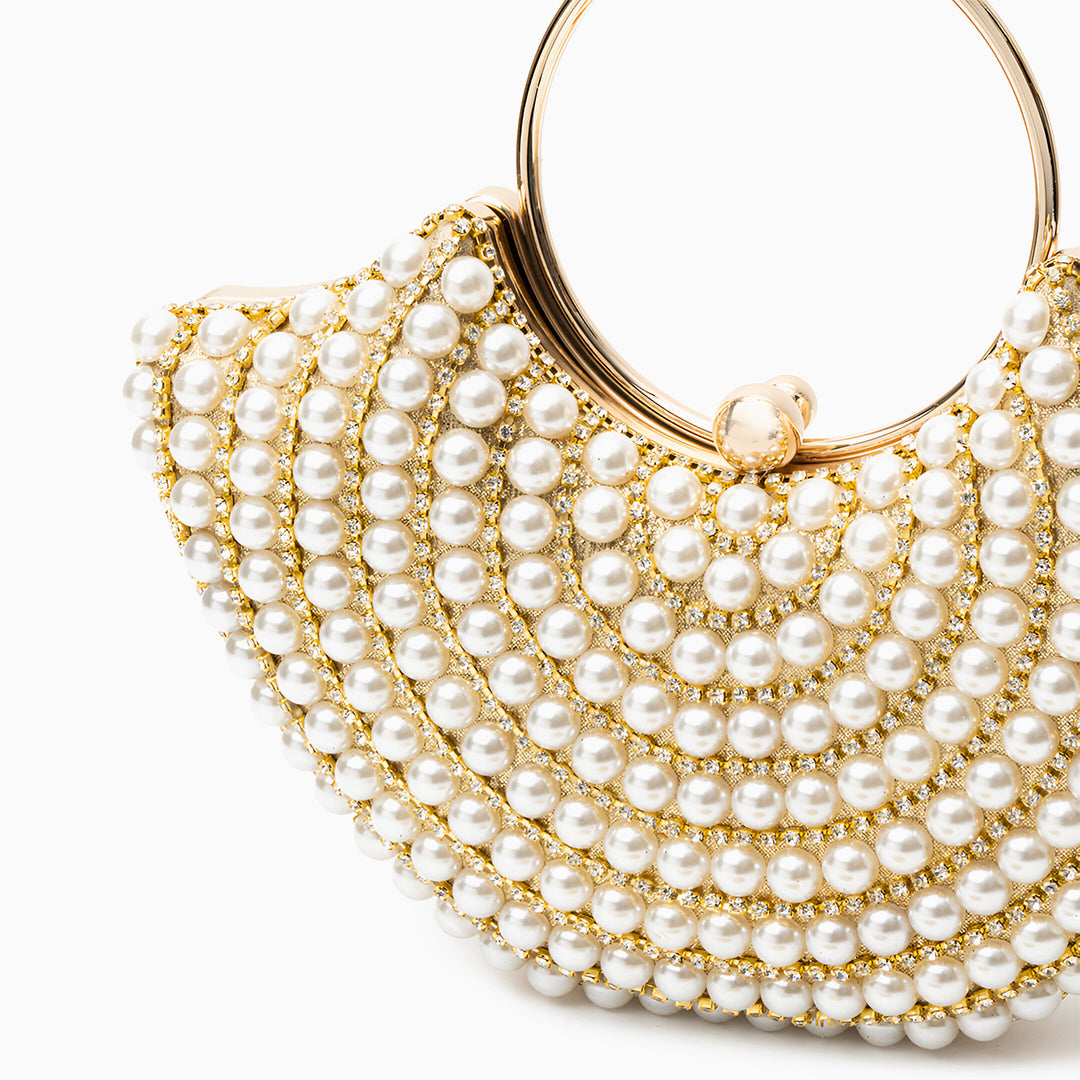 Opulent Pearl Hand Bag - FIORENE
