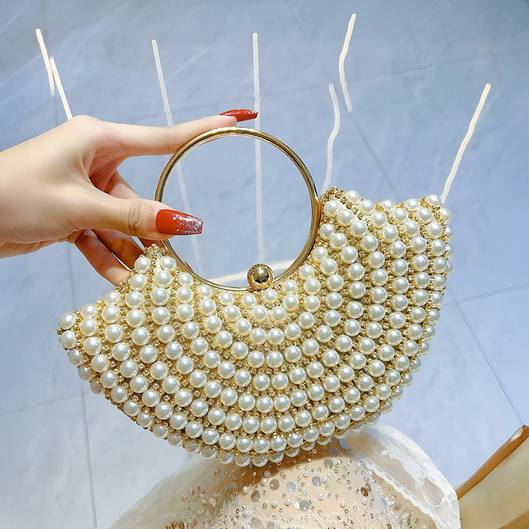 Opulent Pearl Hand Bag - FIORENE
