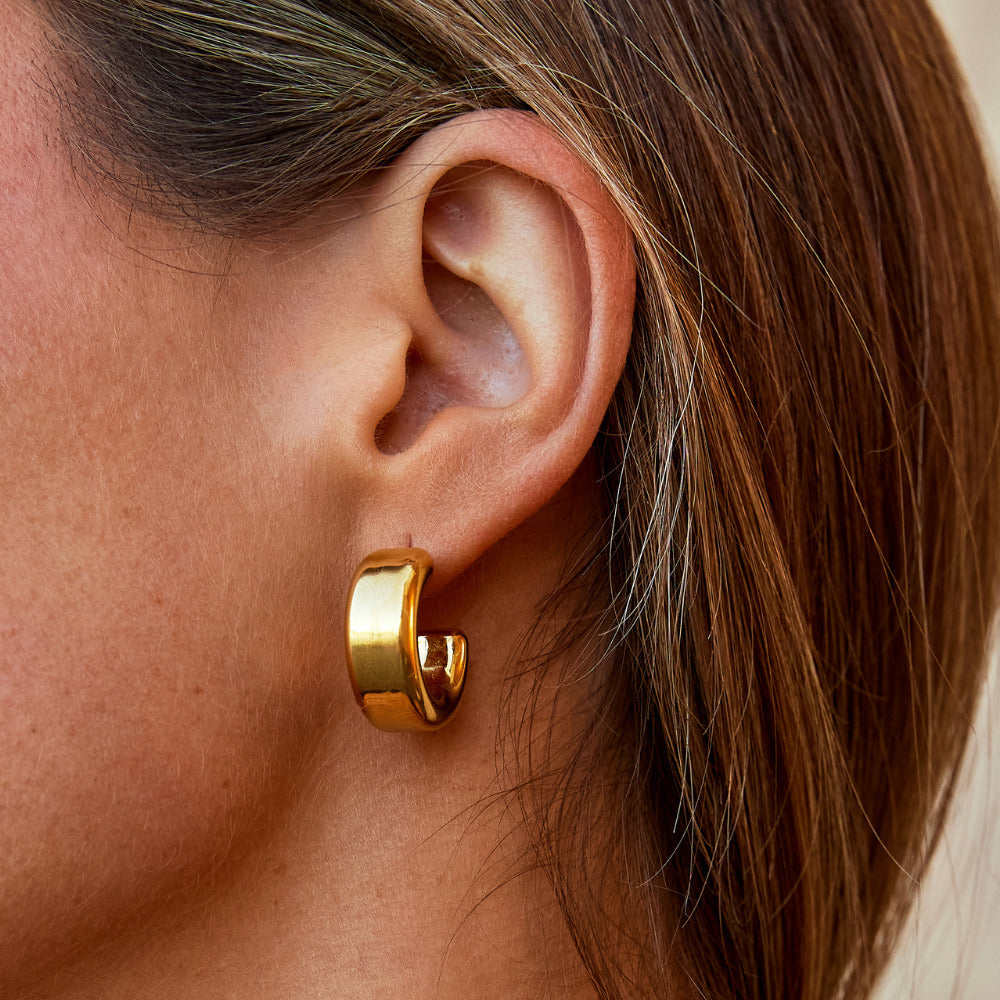 Polished Bold Hoops – FIORENE