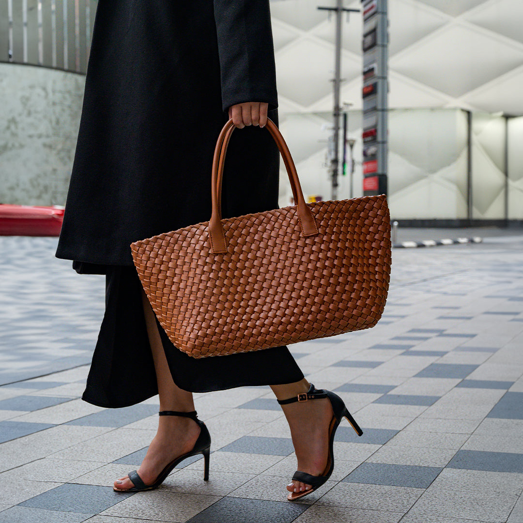 Sienna Woven Tote Bag – FIORENE