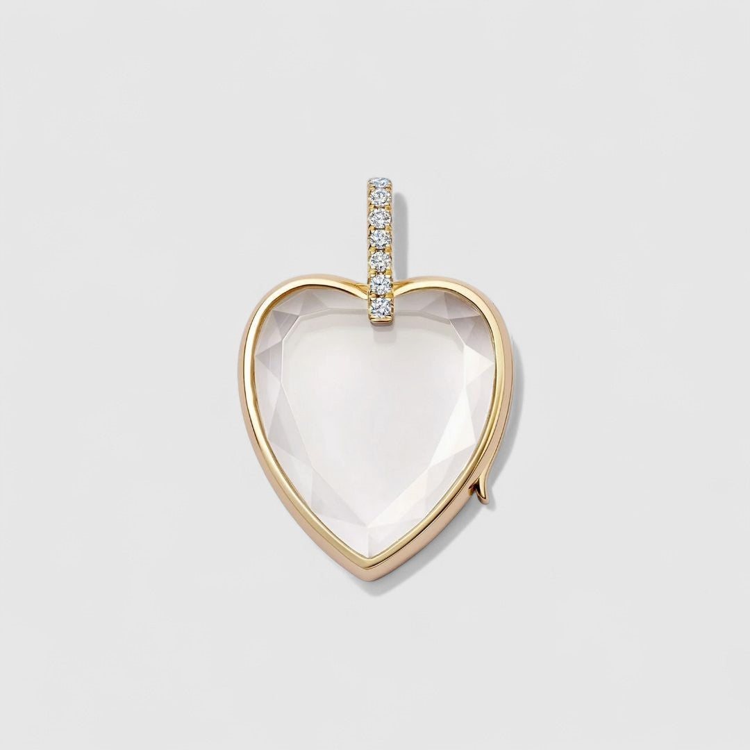 Heart Keepsake Charm Locket Necklace