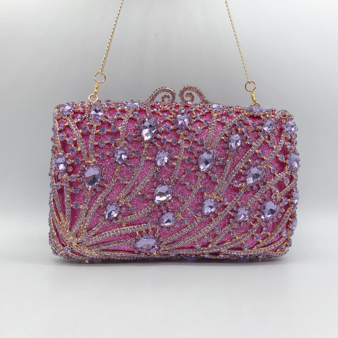Rosé Crystal Bloom Clutch – FIORENE