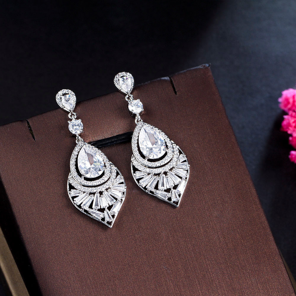 Crystal Veil Drops Earrings – FIORENE
