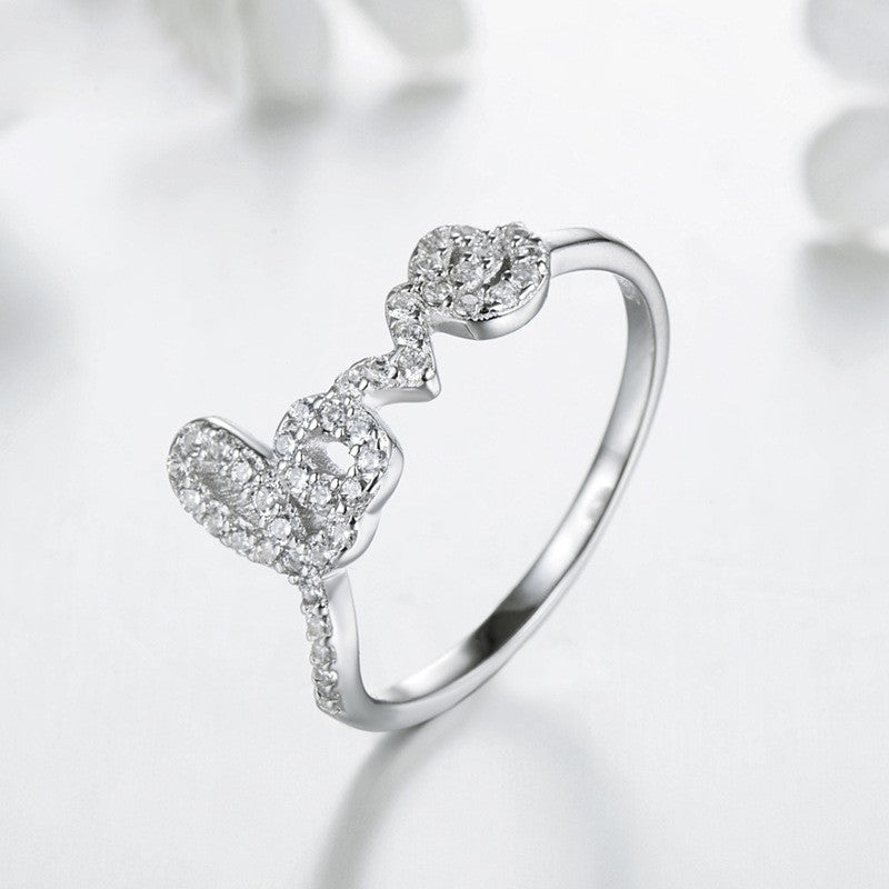 Amora Pavé Love Ring – FIORENE