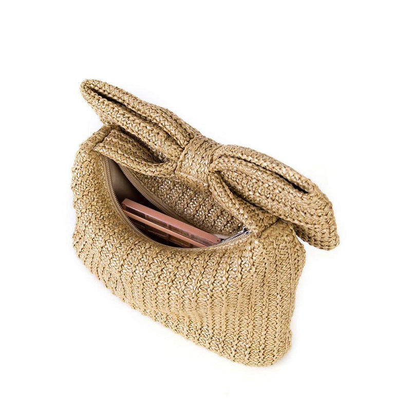 Solstice Bow Raffia Handbag – FIORENE