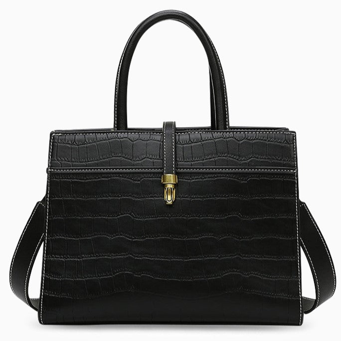 Lucienne Croc Embossed Tote Bag – FIORENE