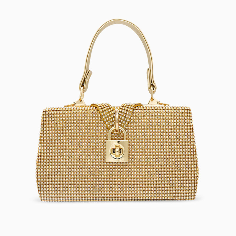 Golden Lock Radiance Clutch – FIORENE