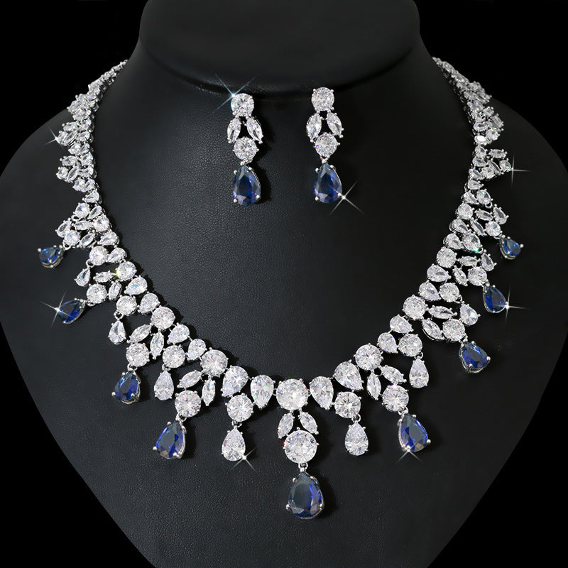 Royal Sapphire Elegance Necklace Set – FIORENE