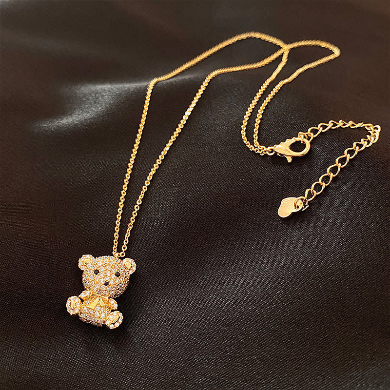 Lunetta Teddy Sparkle Pendant Necklace – FIORENE