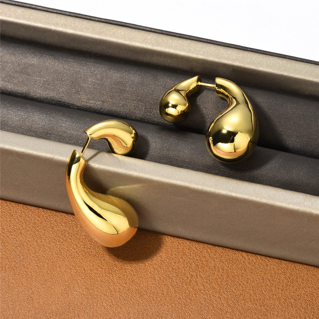 Golden Duo Drops Earrings – FIORENE