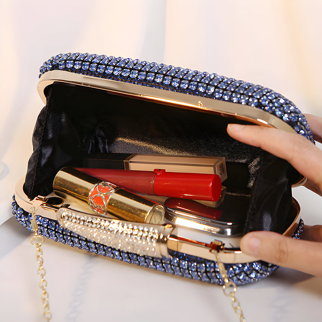 Blue Crystal Gleam Clutch – FIORENE