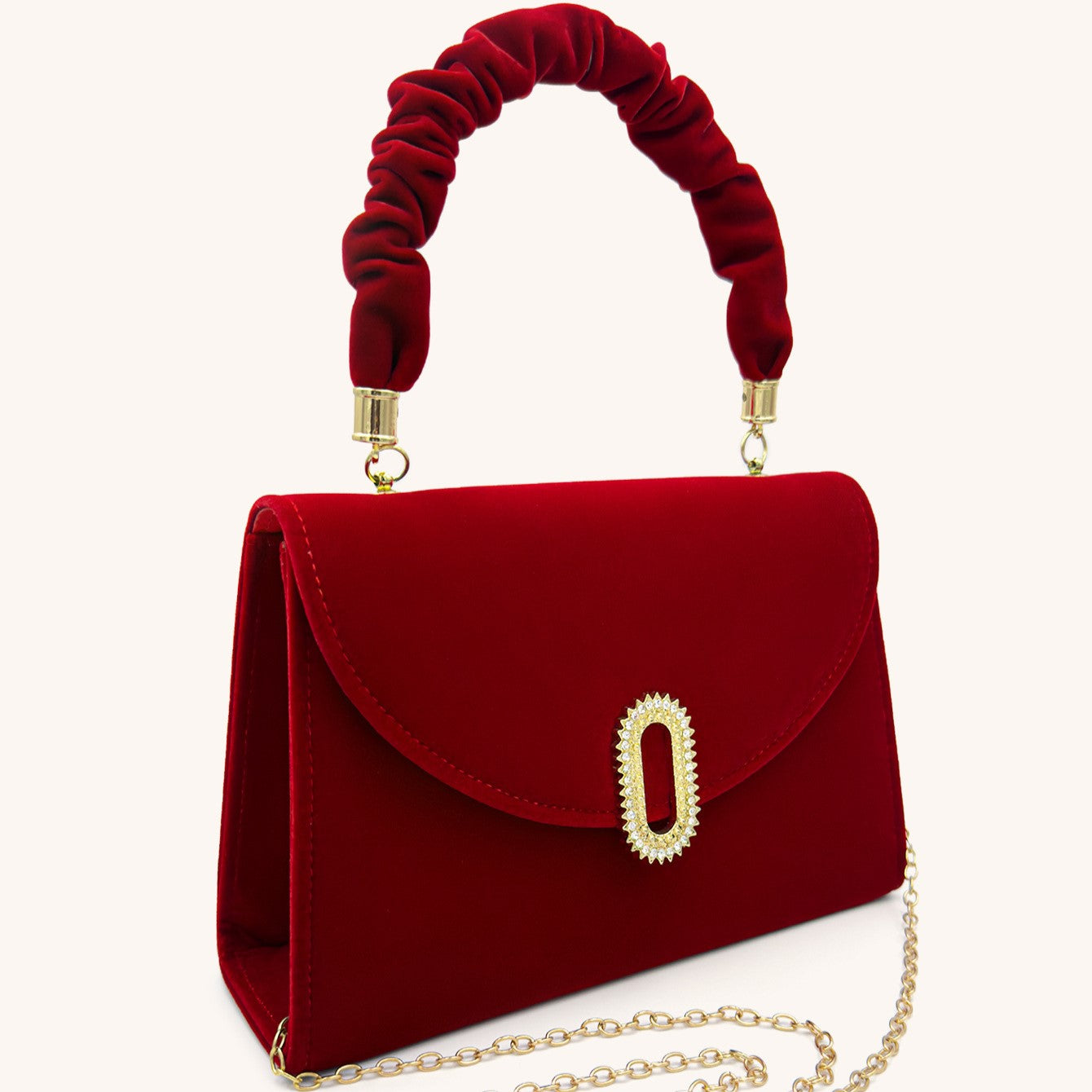 Crimson Velvet Romance Handbag – FIORENE