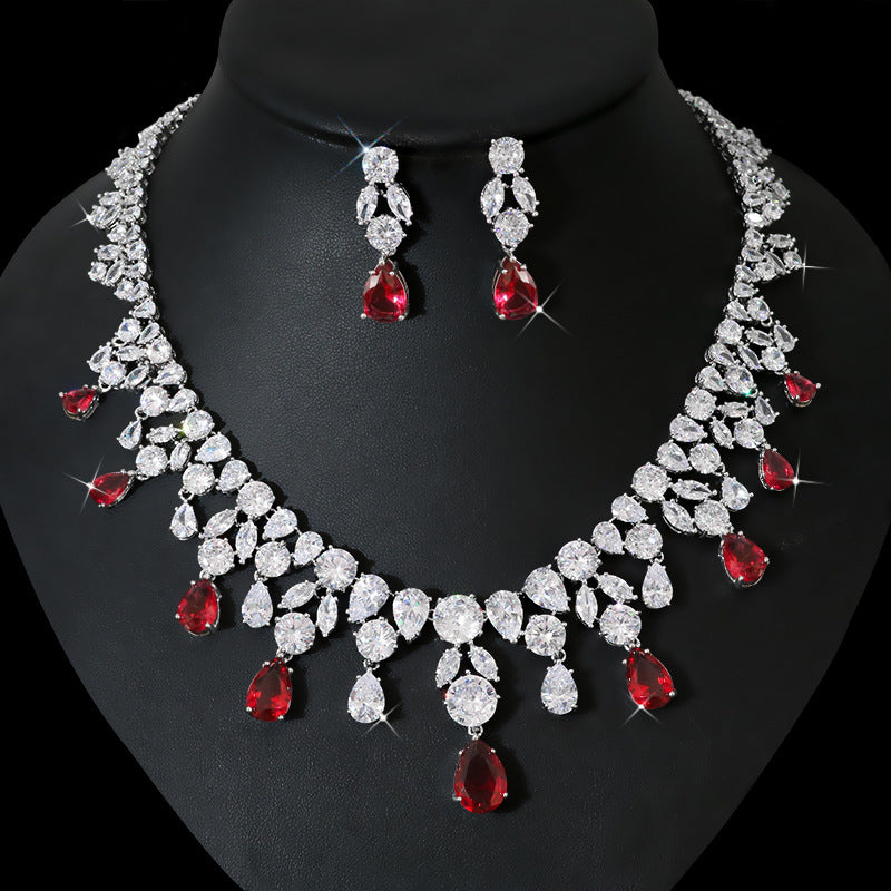 Royal Sapphire Elegance Necklace Set – FIORENE
