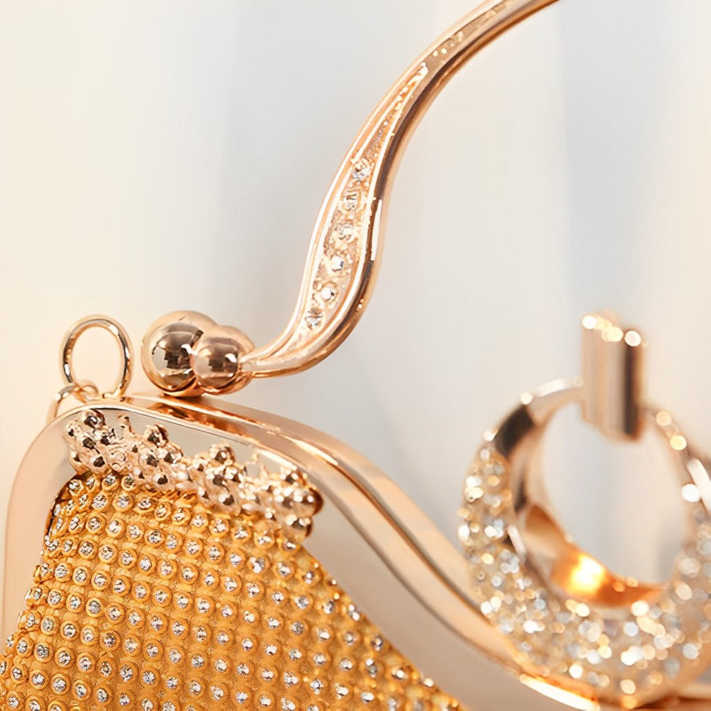 Gilded Radiance Frame Clutch – FIORENE