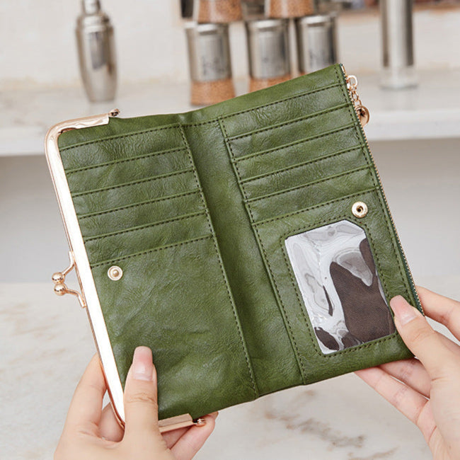 Velvet Noir Kisslock Wallet – FIORENE