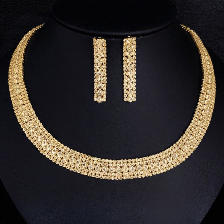 Golden Radiance Necklace Set – FIORENE
