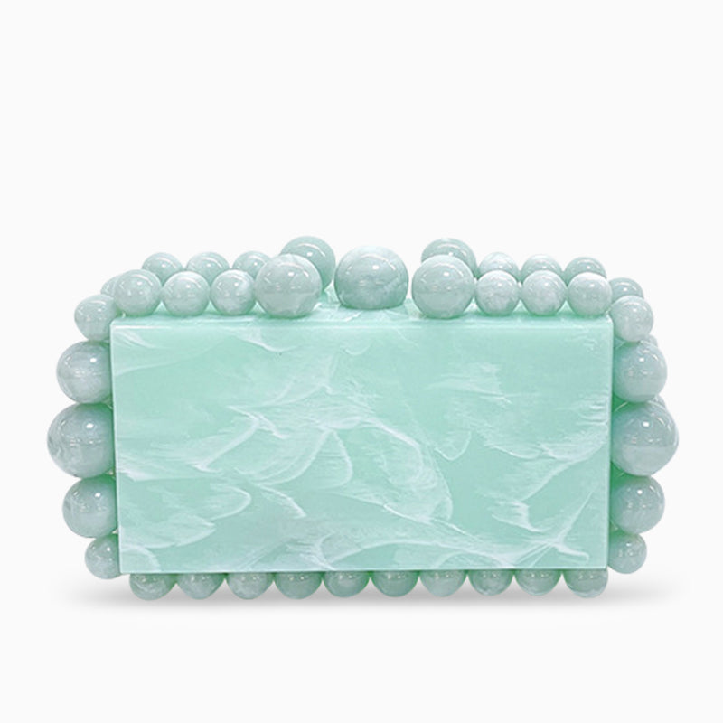 Pearlescent Bubble Box Clutch – FIORENE