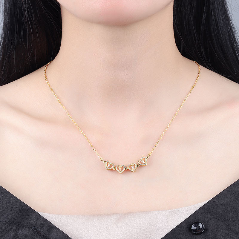 Dual Style Heart Clover Necklace - FIORENE