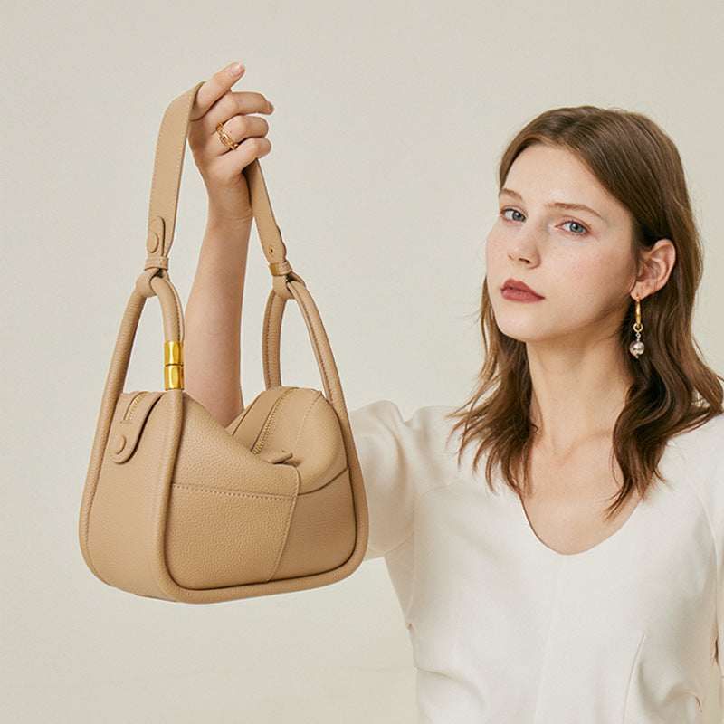 Panelled Leather Shoulder Bag – FIORENE