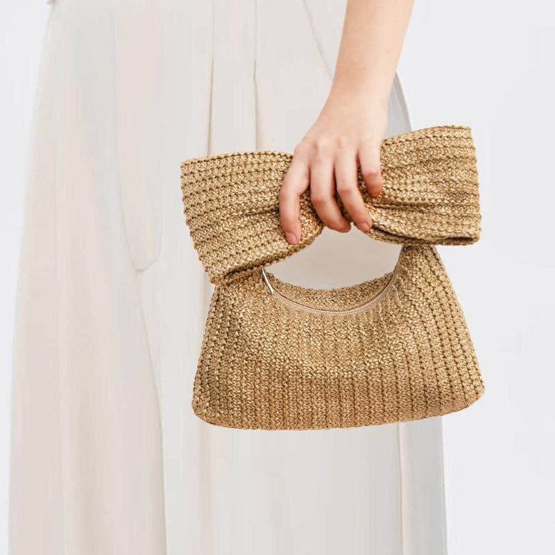 Solstice Bow Raffia Handbag – FIORENE