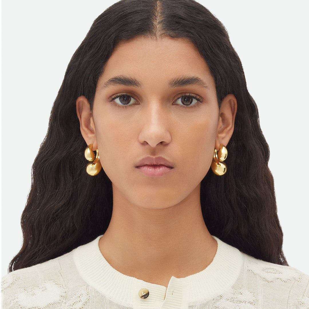 Golden Duo Drops Earrings – FIORENE