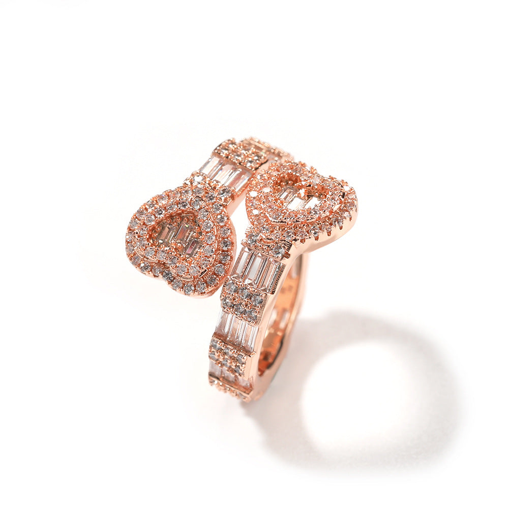 Golden Heart Baguette Ring – FIORENE