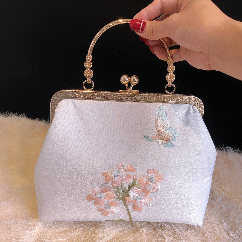 Embroidered Blossom Frame Clutch – FIORENE