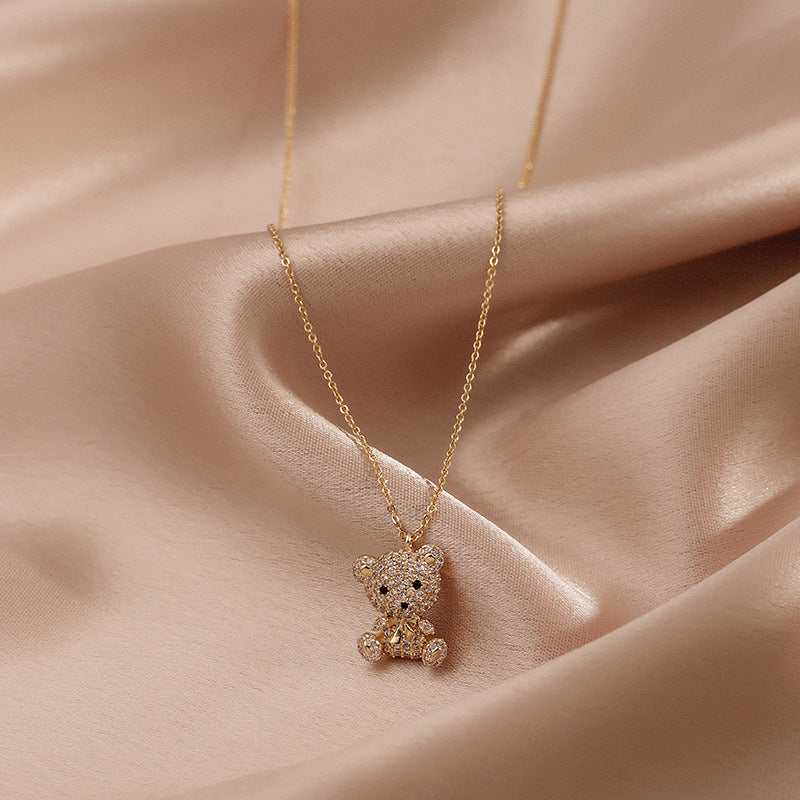 Lunetta Teddy Sparkle Pendant Necklace – FIORENE