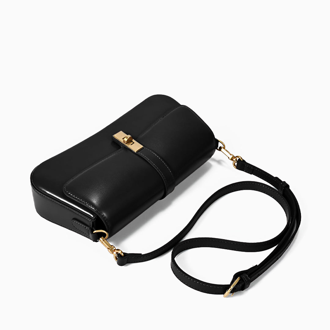 Sleek Leather Shoulder Bag - FIORENE