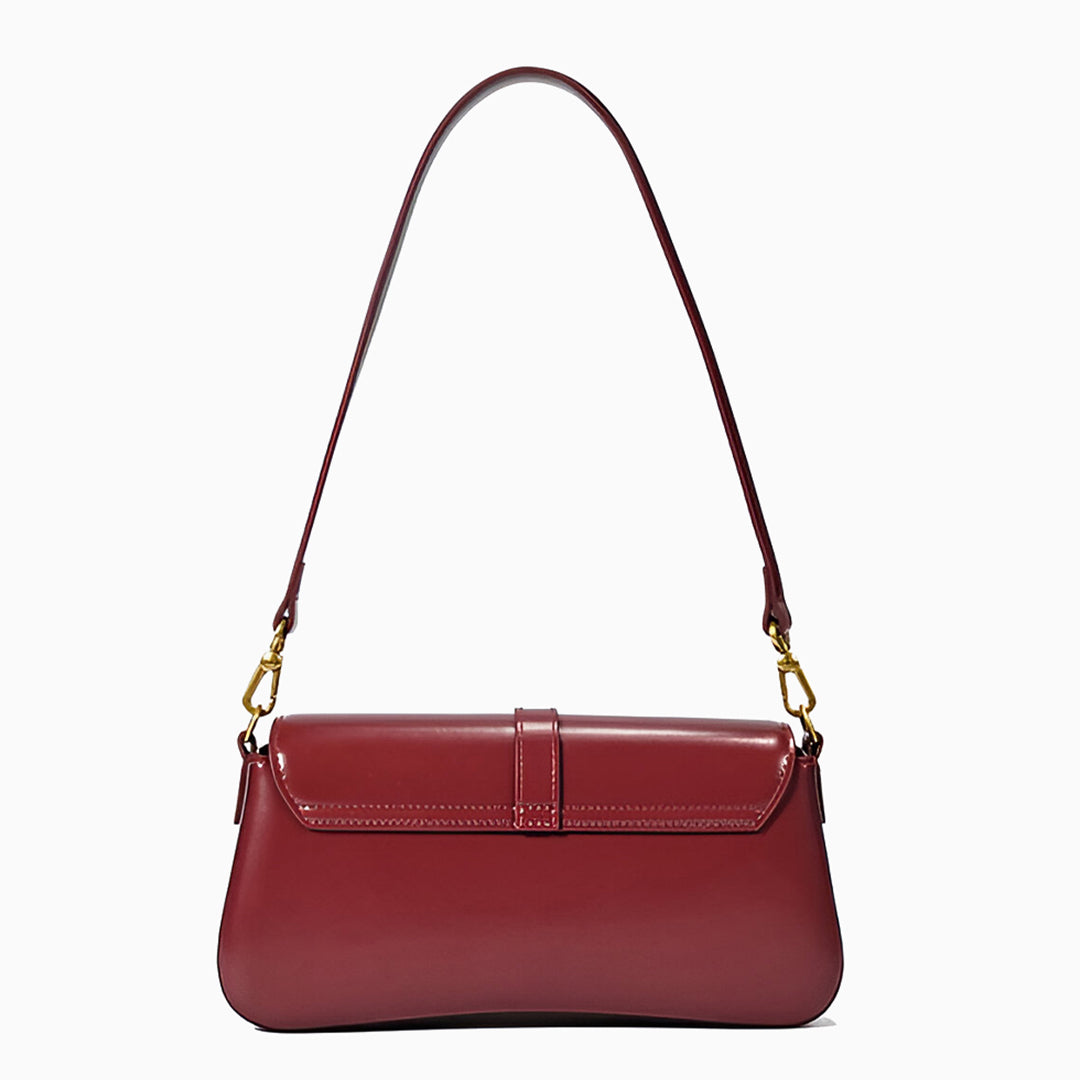 Sleek Leather Shoulder Bag - FIORENE