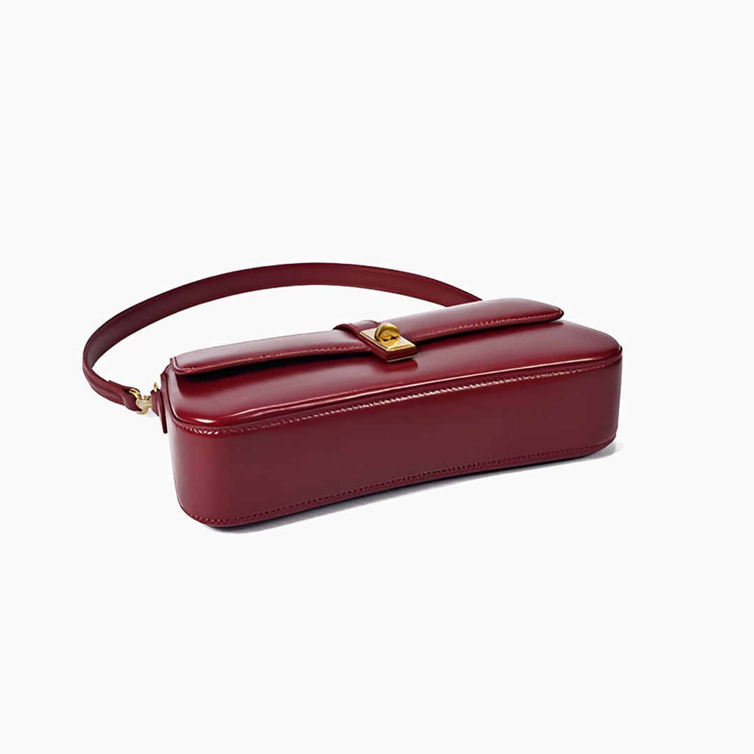 Sleek Leather Shoulder Bag - FIORENE