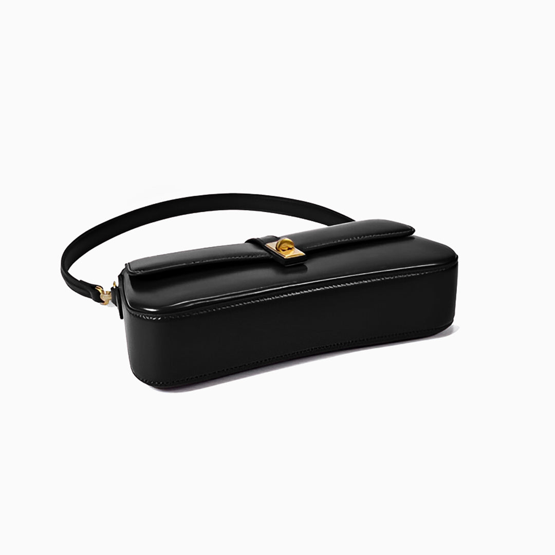Sleek Leather Shoulder Bag - FIORENE
