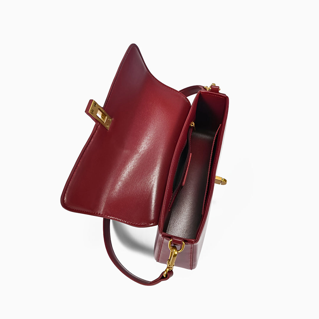 Sleek Leather Shoulder Bag - FIORENE