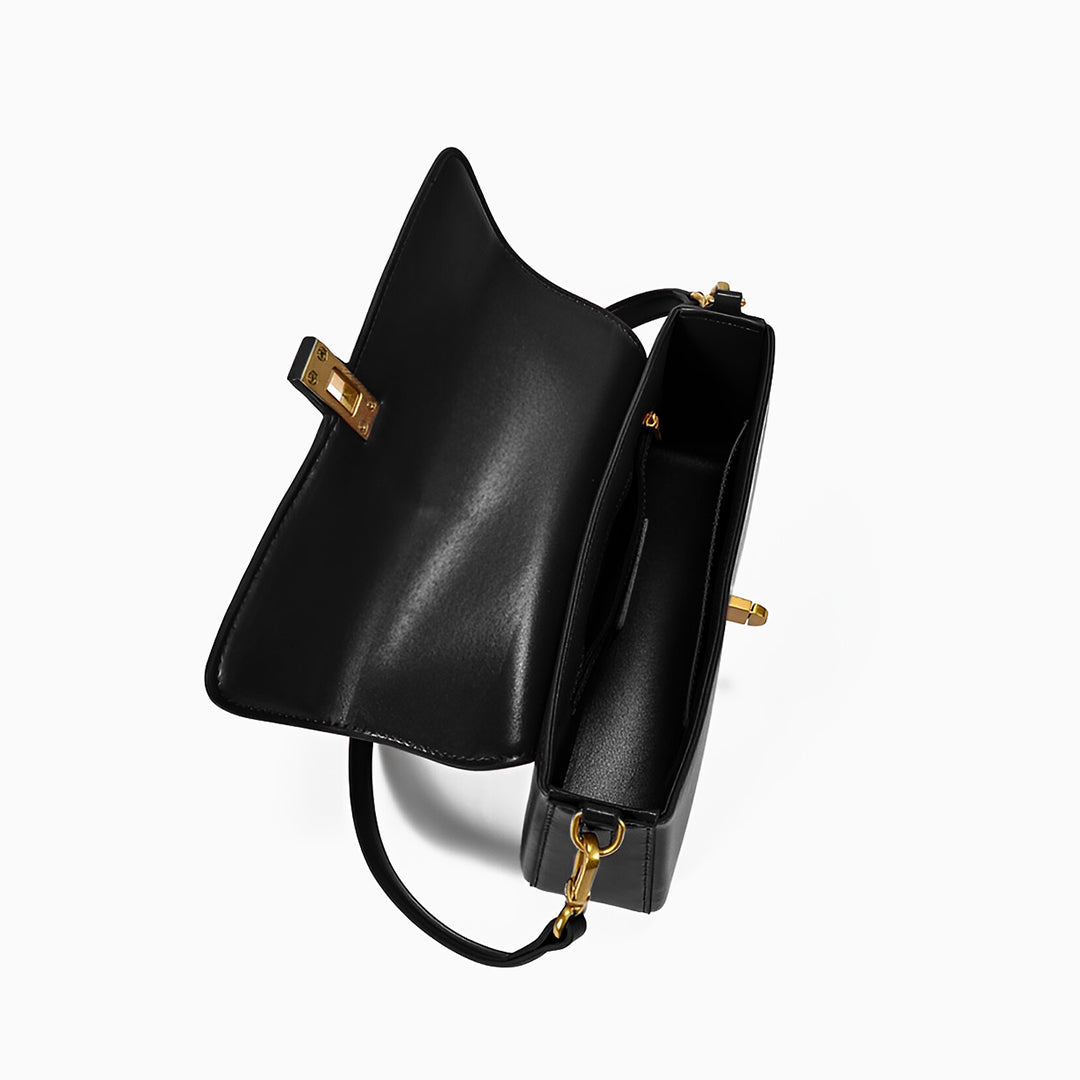 Sleek Leather Shoulder Bag - FIORENE